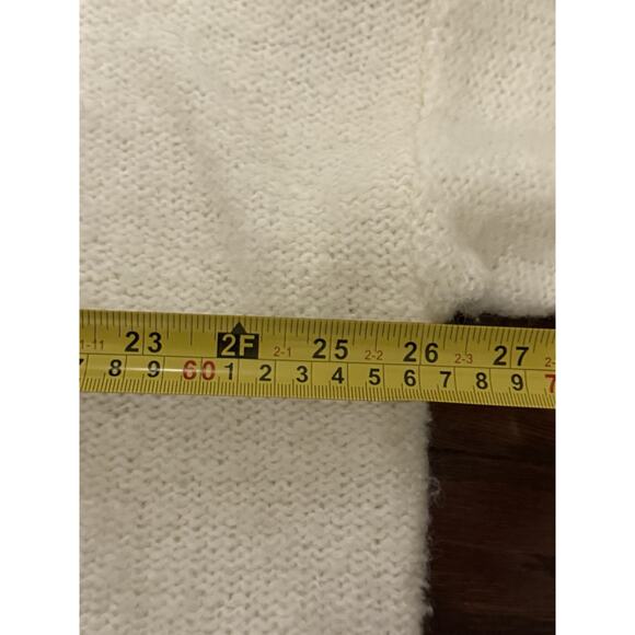 Old Navy Women’s Cable Knit Sweater Cream White XL Recycled Wool Blend Pullover - Picture 7 of 7